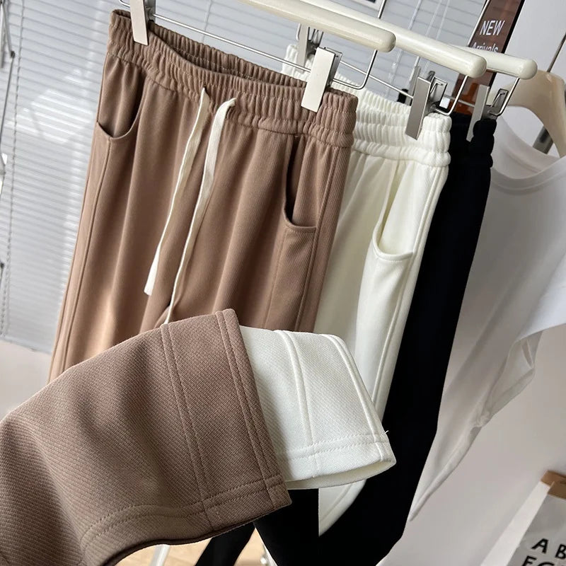 Solid Color High Waist Pants