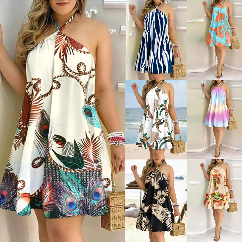 Women's Off-Shoulder Tie-Up Dress Loose Fit.