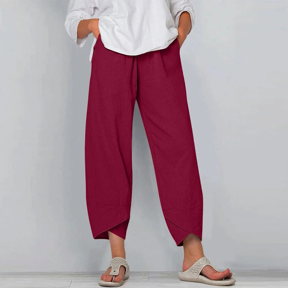 Women Cotton Linen Pants
