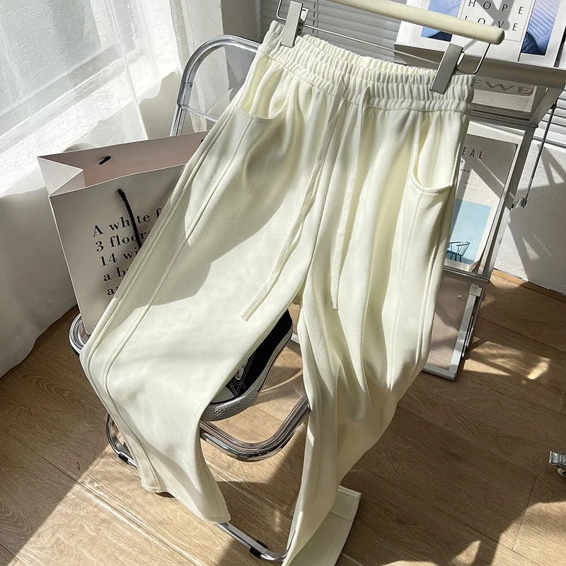 Solid Color High Waist Pants