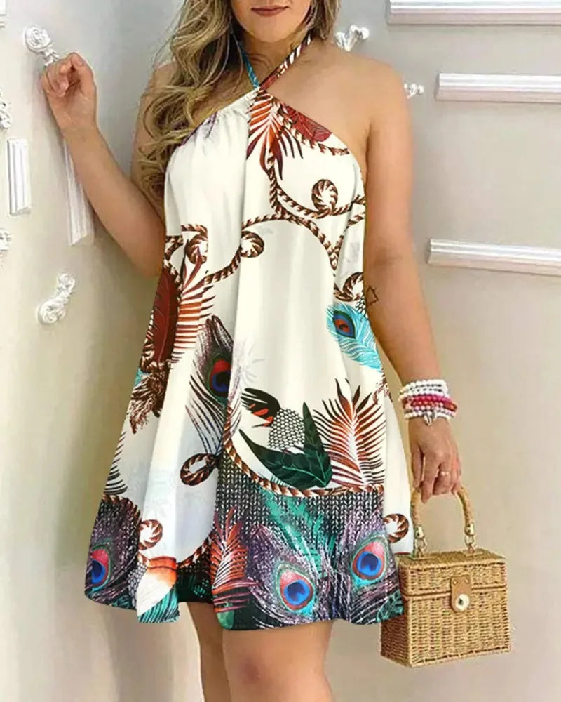 Women's Off-Shoulder Tie-Up Dress Loose Fit.