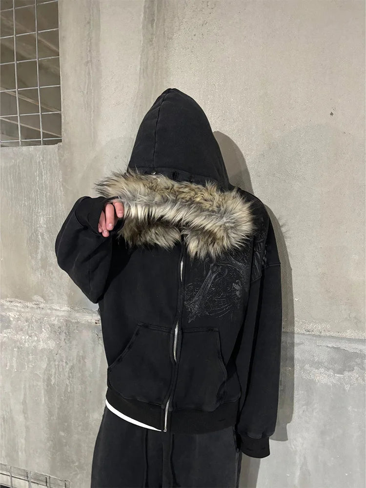 Winter Fur Collar Hoodies
