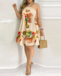 Women's Off-Shoulder Tie-Up Dress Loose Fit.