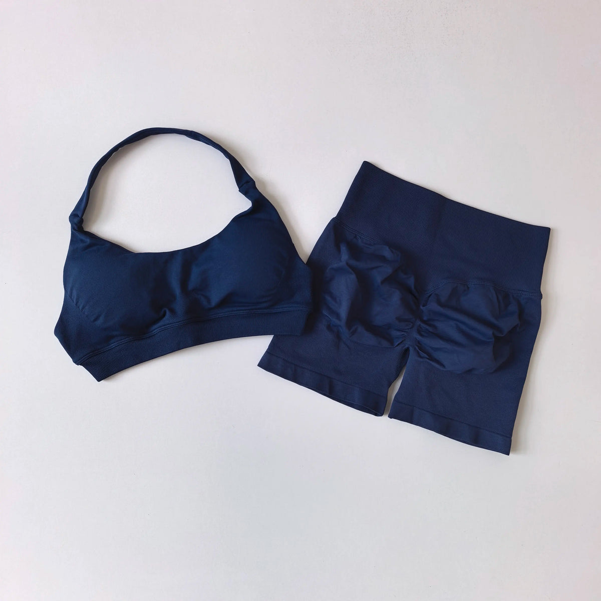 High Waist Peach Sports and Yoga Vest Set