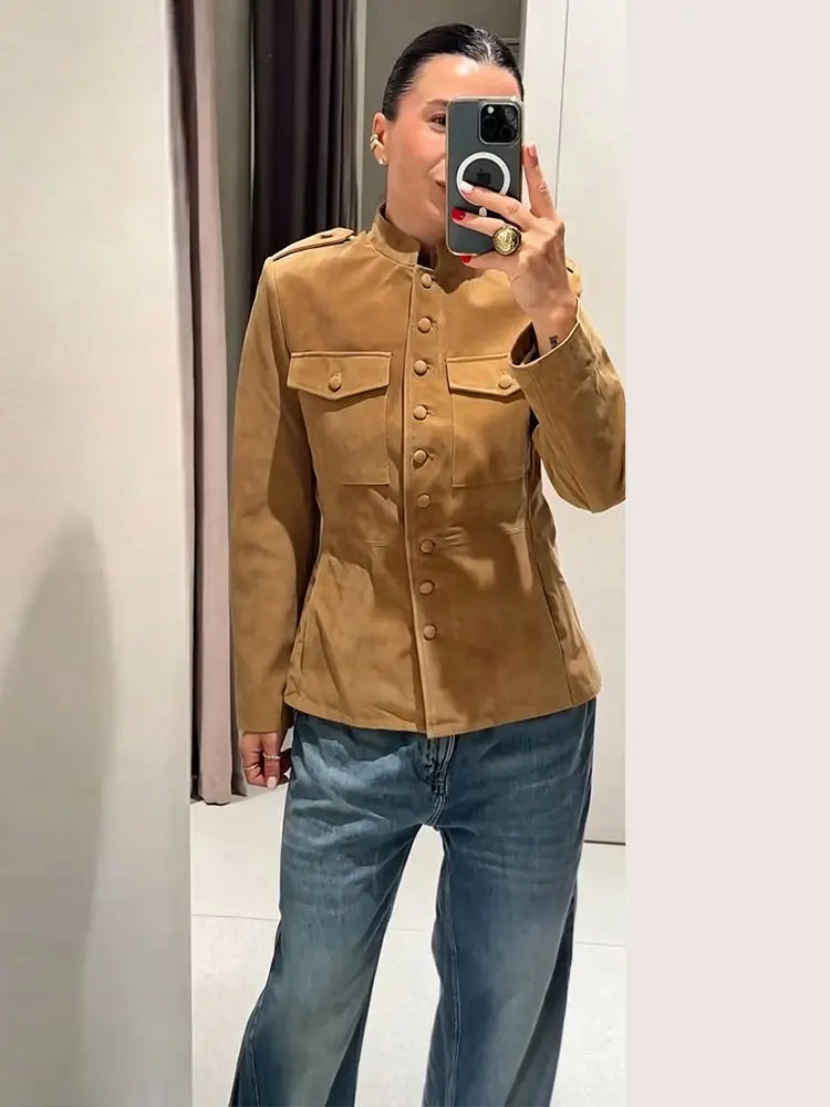 Women's Suede Short Jacket