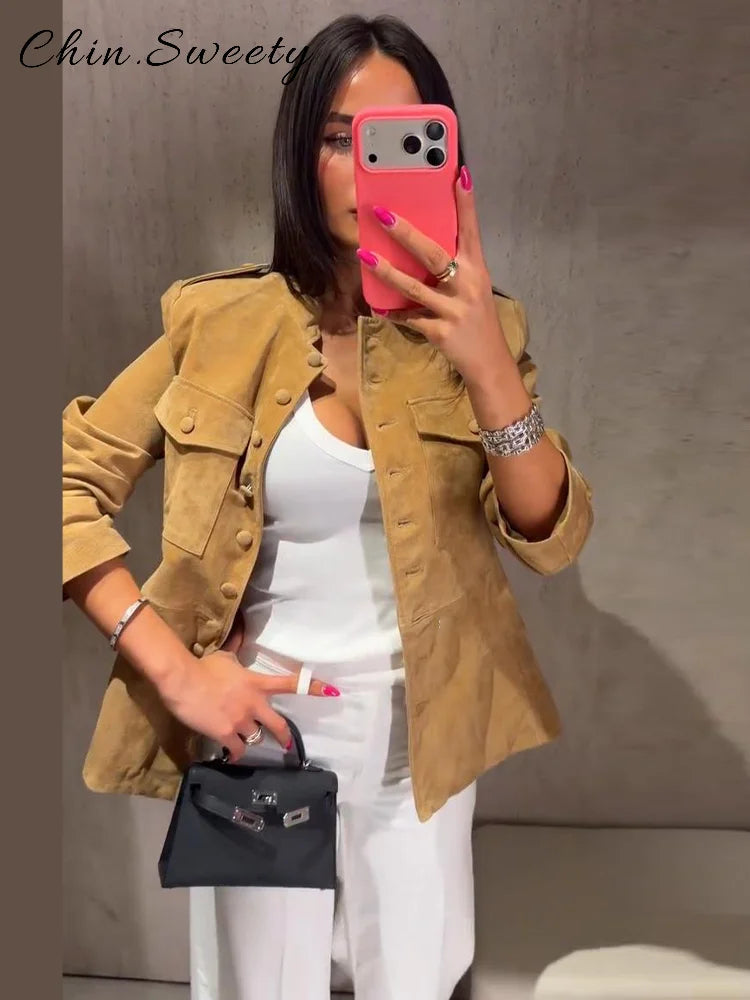 Women's Suede Short Jacket