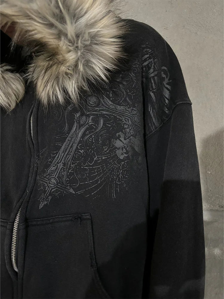 Winter Fur Collar Hoodies