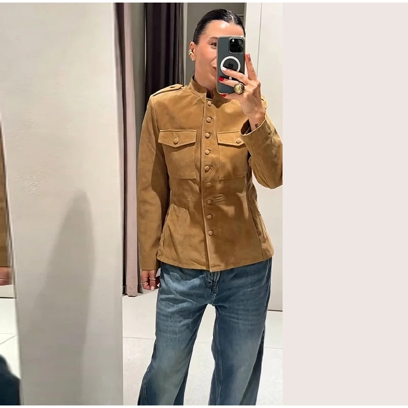 Women's Suede Short Jacket