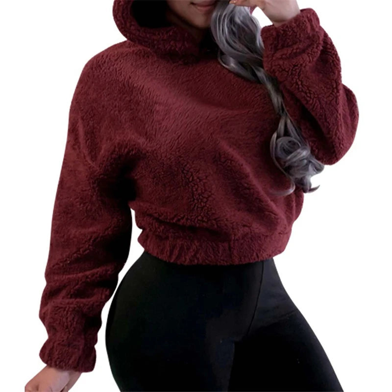 Winter Korean Fashion Bear Ears Hoodie Fluffy Hooded Warm