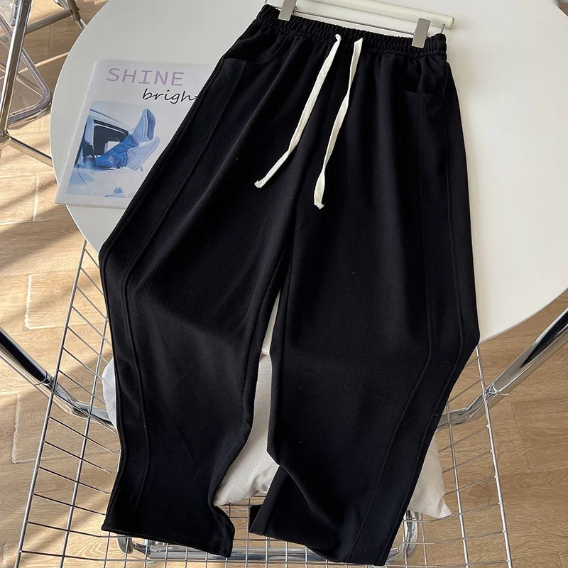 Solid Color High Waist Pants