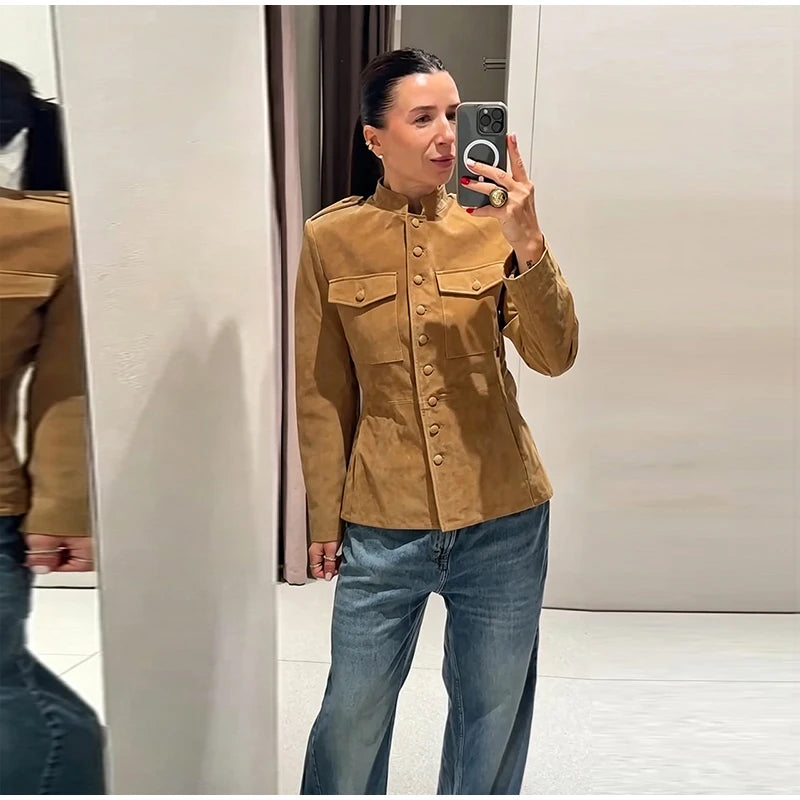 Women's Suede Short Jacket