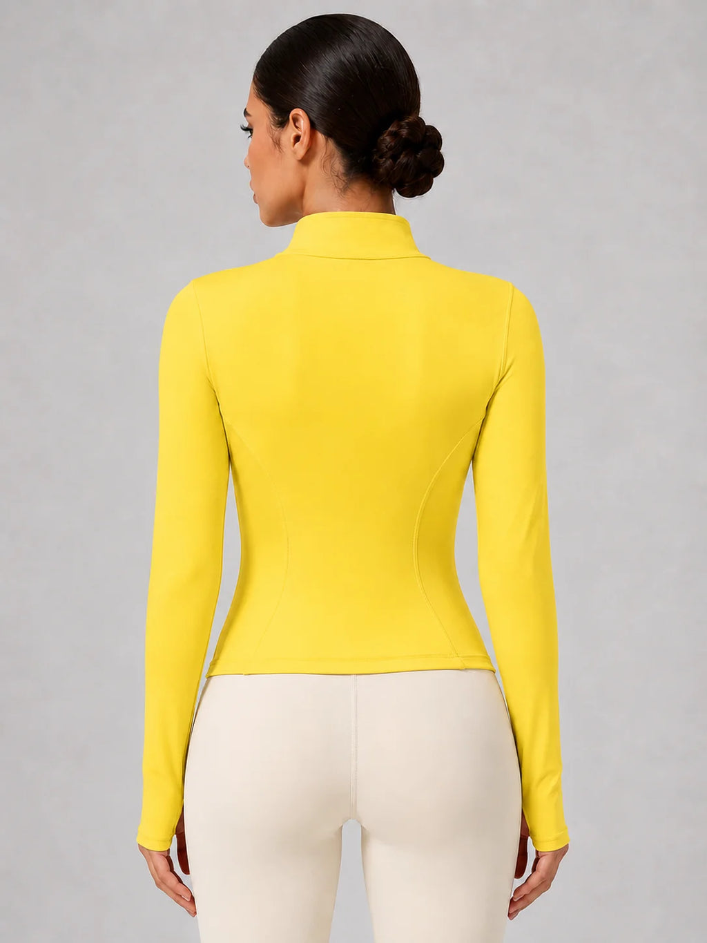 Women's Slim Fit Long Sleeve Top with Thumb Holes