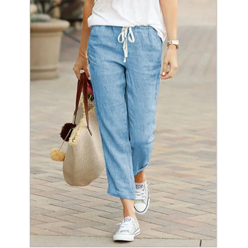 Cotton Women's Elastic Waist Pants