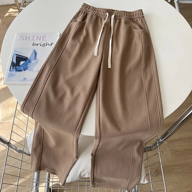 Solid Color High Waist Pants
