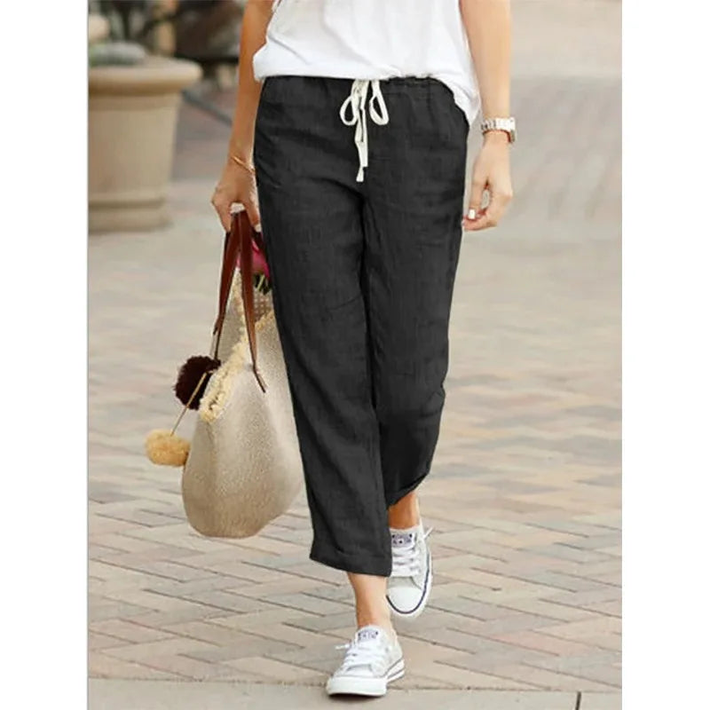 Cotton Women's Elastic Waist Pants